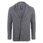 Button Up Jersey Cardigan // Gray Melange (M)