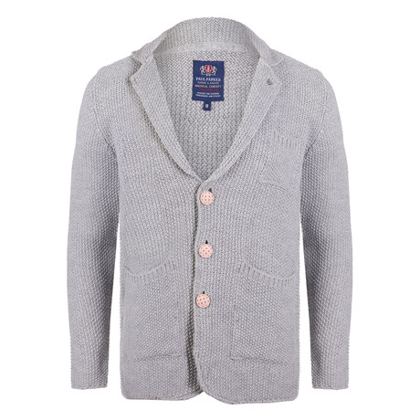 Button-Up Cardigan with Pockets // Gray Melange (S)