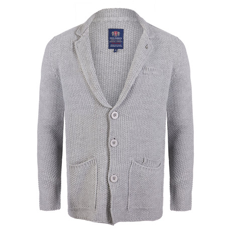 3 Button Cardigan with Pockets // Gray Melange (S)