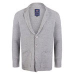 3 Button Cardigan with Pockets // Gray Melange (XL)