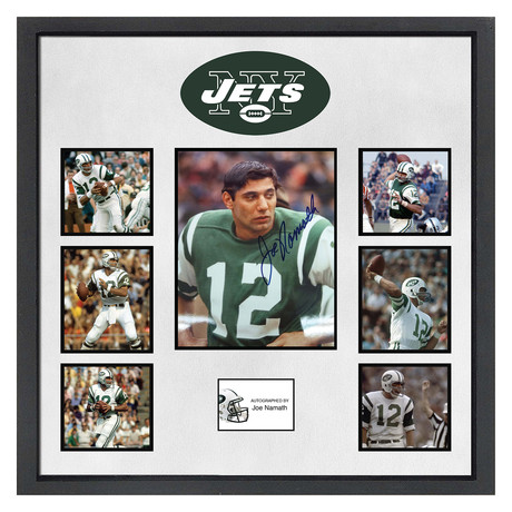 Signed + Framed Collage // "Jets" // Joe Namath