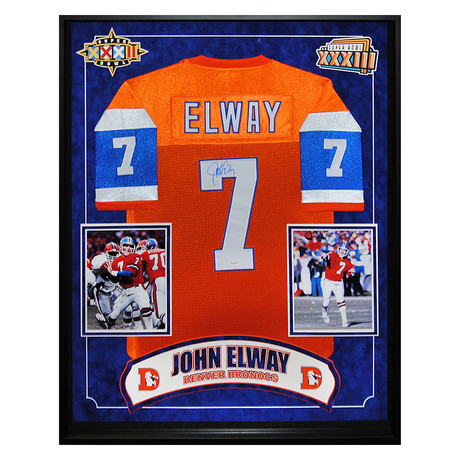 Signed + Framed Jersey // John Elway