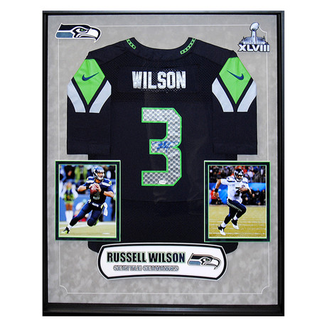 Signed + Framed Jersey // Russell Wilson