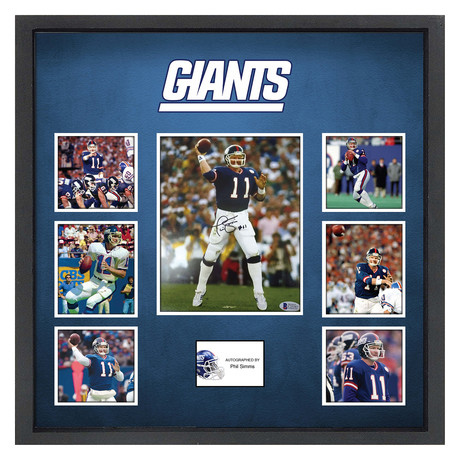 Signed + Framed Collage I // "Giants" // Phil Simms