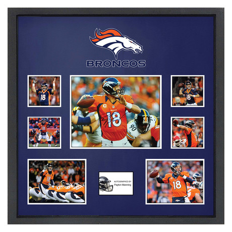 Signed + Framed Collage Payton Manning "Broncos"