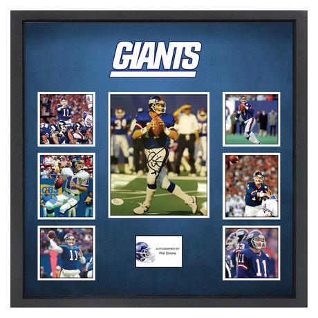 Signed + Framed Collage II // "Giants" // Phil Simms