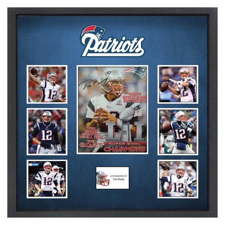 Signed + Framed Collage // "Patriots" // Tom Brady