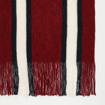 Cornell Scarf // Striped Red + White