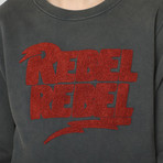 Rebel Rebel Sweatshirt // Faded Black (S)
