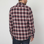 Check Flanella Shirt // Check Micro Red + Blue (XL)