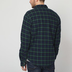 Padded Check Shirt // Check Green Blue (XL)