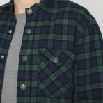 Padded Check Shirt // Check Green Blue (L)