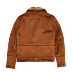 Coalition Suede Shearling Moto // Brown (S)