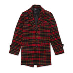 Plaid Overcoat // Red + Yellow (2XL)
