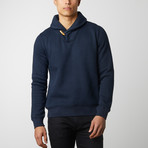 Fleece Shawl Collar Pullover // Navy (S)