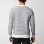 Textured Stripe Sweater // Navy Stripe (S)