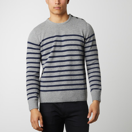 Breton Stripe Sweater // Grey Heather (S)