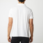 100% Pima Cotton No Button Polo // White (M)