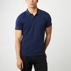 100% Pima Cotton 3-Button Polo // Blue (L)