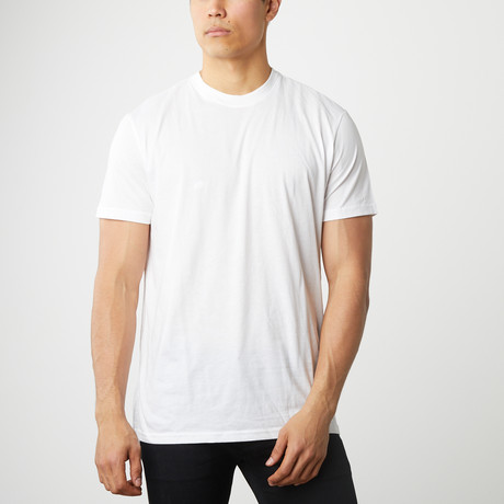 100% Pima Cotton T-Shirt Puno Ancho // White (XS)