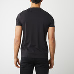 100% Pima Cotton T-Shirt Crew Neck + Pocket // Black (M)