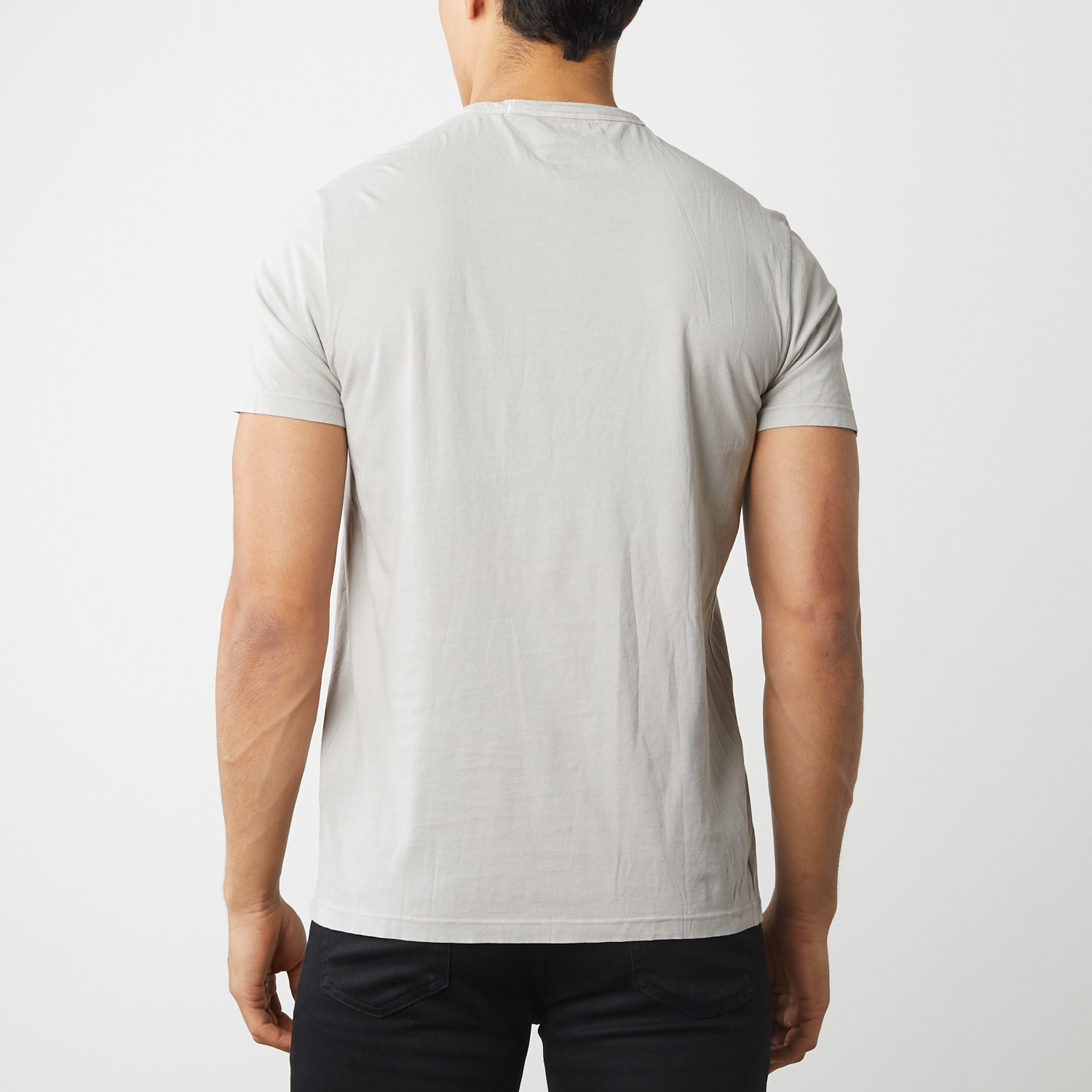 100% Pima Cotton T-Shirt Crew Neck + Pocket // Sand (XS) - Etiqueta ...