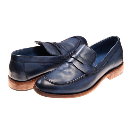 Alessandro Loafer // Navy Leather (Euro: 40)