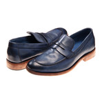 Alessandro Loafer // Navy Leather (Euro: 43)