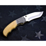 Scrimshaw Folding Knife // Forest