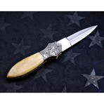 Scrimshaw Folding Knife // Deer Scene