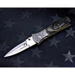 Scrimshaw Folding Knife // Indian Chief