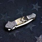 Scrimshaw Folding Knife // Bear Paw