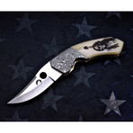 Scrimshaw Folding Knife // Indian Chief II