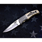 Scrimshaw Folding Knife // Rainbow Trout