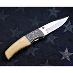 Scrimshaw Folding Knife // Rainbow Trout