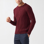 Trey Tricot Sweater // Claret Red (S)