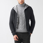 Dillon Wool Tricot Cardigan // Anthracite (2XL)