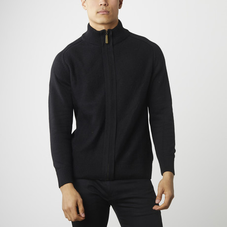 Zipper Sweater // Black (XS)