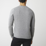 Cashmere V-Neck Sweater // Light Gray (XS)