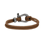 U-Lock Bracelet // Brown (7.5")