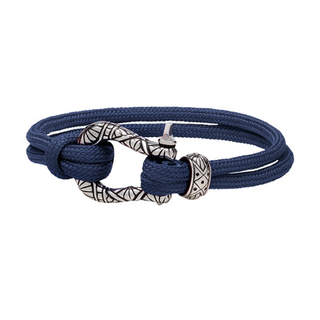 U-Lock Bracelet // Navy Blue (7")