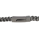 Gun Metal Steel Franco Necklace (24"L)