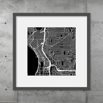Seattle // Poster (Black)