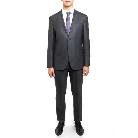 2BSV Wide Notch Lapel Suit // Dark Metallic Gray (36R)