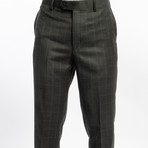 2BSV Wide Notch Lapel Suit // Green Windowpane (36S)