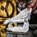 Hand Carved Boar Skull // Bird 2