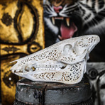 Hand Carved Boar Skull // Flower