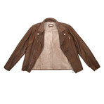 Radagast Fur Lining Leather Jacket // Brown (M)