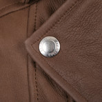 Radagast Fur Lining Leather Jacket // Brown (L)