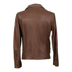 Radagast Fur Lining Leather Jacket // Brown (XS)